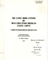 Collection of the transcribed letters of William Penn Oberlin, August 27, 1862 - May 19, 1865