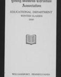 Educational Dept.  Winter classes. 1930; YWCA