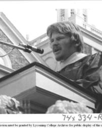 Bob Zimmerman Delivers Commencement Address, Commencement 1974