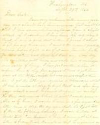1864-09-29 Handwritten letter from Daniel S. Keller to his sister, Clara Louise Keller