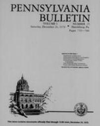 Pennsylvania bulletin Vol. 01 pages 0719-0766