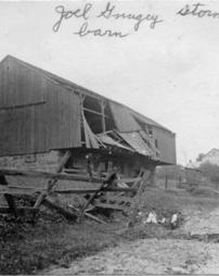 Joel Gnagey's barn after the 1910 storm