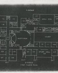 Altoona High School - Brownstone Building Floor Plan (First Floor)