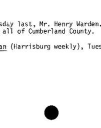 Harrisburg Newspaper Index