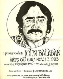 A poetry reading John Balaban.