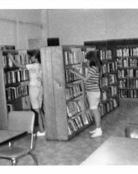 Hastings Public Library - Two people look for books