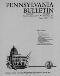 Pennsylvania bulletin Vol. 01 pages 1201-1228