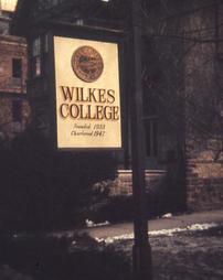 Wilkes College - Chase Hall Watermark POST Hurricane Agnes Flood