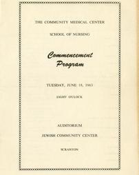 Community Medical Center School of Nursing: commencement program.