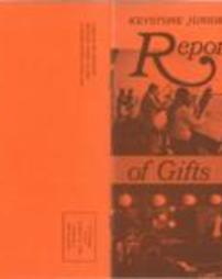 Keystone Junior College Report of Gifts 1972