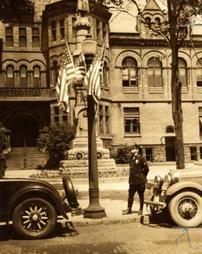 City Hall, proposed flag holders, 1933