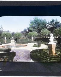 Spain. Barcelona. Casa del Conde de Guell Jardin Pedralbes