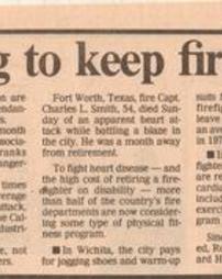 Cities working to keep firefighters fit