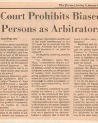 Court prohibits biased persons as arbitrators