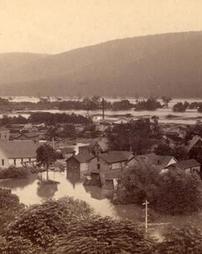 View of Beaver Mill and Pennsylvania Railroad Bridge, June 1, 1889