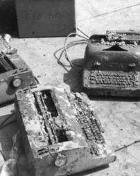 Geological Survey - Electric typewriters destroyed by Hurricane Agnes flood