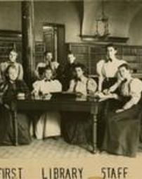 First library staff.