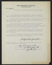 Student contract, 1921
