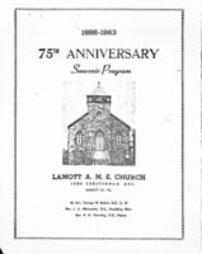 LAMOTT A. M. E. CHURCH 75TH ANNIVERSARY