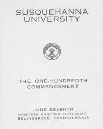 One- Hundredth Commencement Program