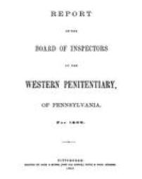 Report of the Western Penitentiary for the year ... (1862)