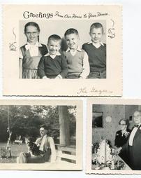Dr. Gage's children, Dr. Clifford Lewis (1942), Frank and Lena Larkin (1954)