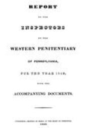 Report of the Western Penitentiary for the year ... (1842)