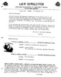 American Association of University Women - Johnstown Branch Newsletters  1987