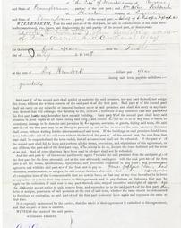 Lease agreement between James Jifkins and sons and William H. Pier postmaster of Scranton.