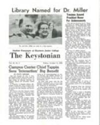 The Keystonian Vol. 38, No. 3 Friday October 16, 1970