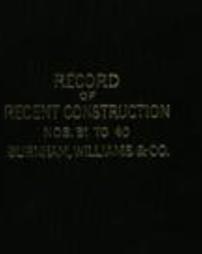 Baldwin Locomotive Works : record of recent construction