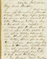 Letter from D.R Williams to Joseph H. Scranton, July 23, 1862.