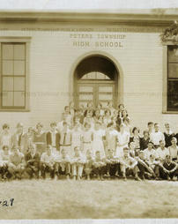 Peters Township High School students and teacher, circa 1929.