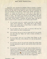 Honor Rules - 1928