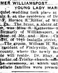 Former Williamsport Young Lady Married [S. Katherine Scheffel]