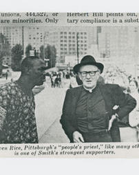 Monsignor Charles Owen Rice Newspaper Photograph