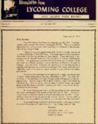 Newsletter from Lycoming College, September 1957