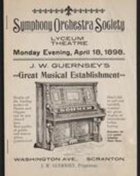 The Symphony orchestra society, J.W. Guernsey's great musical establishment.