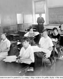 Class in Old Main, elementary students