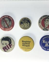 Anti-Ronald Reagan Buttons 