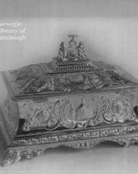 Silver casket, Royal Borough of Montrose, Scotland, reverse side