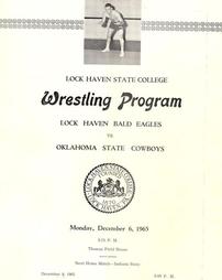 Lock Haven Bald Eagles vs. Oklahoma State Cowboys wrestling match program