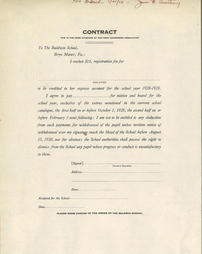 Enrollment Contract - 1928