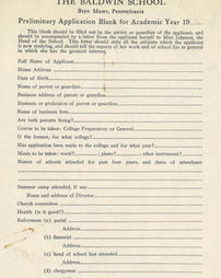 Application Form - 1928