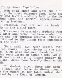 Dining Hall Rules