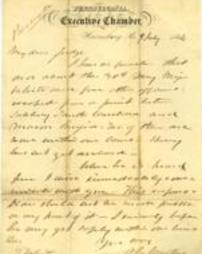 Letter from A. G. Curtin to Thomas White, July 9, 1864