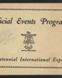 Official events program / Sesquicentennial International Exposition