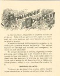 Penmanship Department 1899