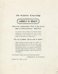 Easter Greeting, 1904, Charles Van Schaick