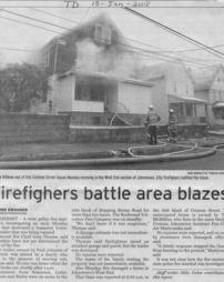 Firefighters battle area blazes